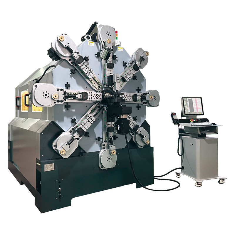 ES-1280R camless spring coiling machine with wire rotation for large diameter precision springs