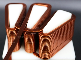 Axial Flux Motor with Triangular Coil Winding using Flat Copper Wire for Enhanced Performance