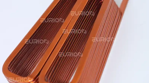 axial flux motor edgewise coil triangle coil windings