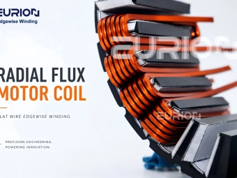 Radial Flux Motor Flat Copper Wire Stator Coil