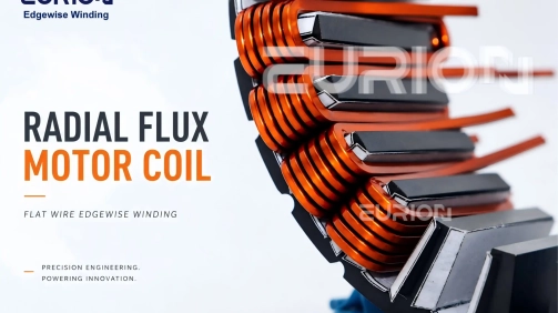 Radial Flux Motor Flat Copper Wire Stator Coil