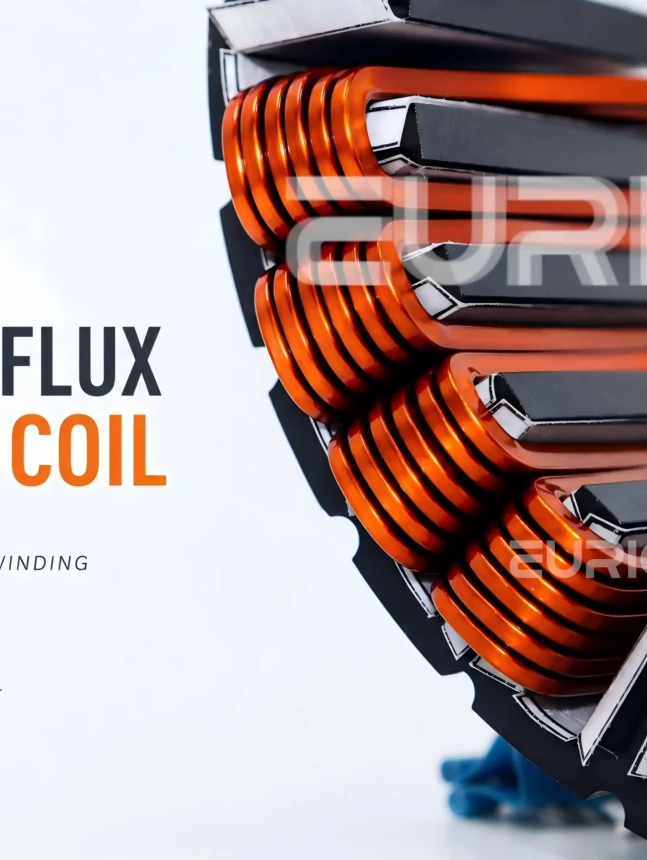 Radial Flux Motor Flat Copper Wire Stator Coil