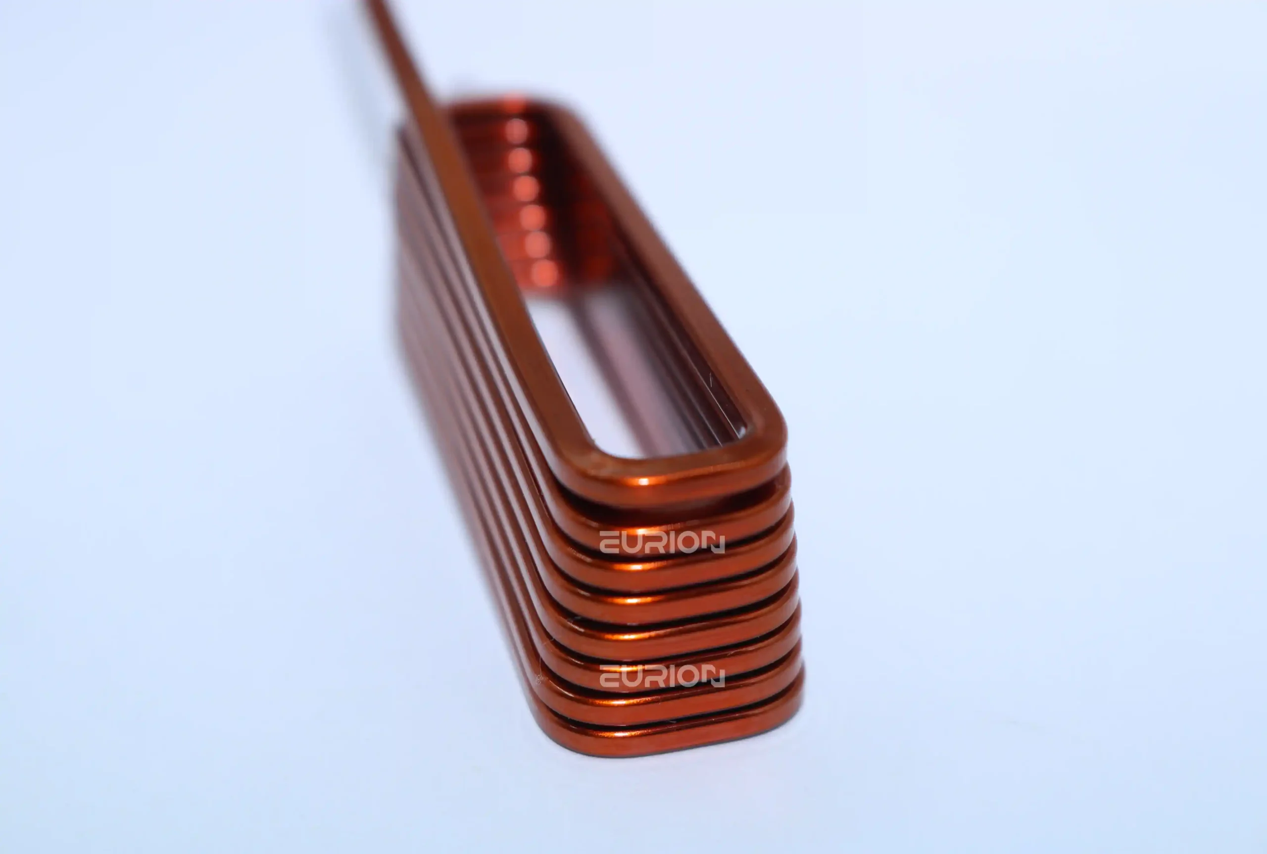 3D trapezoidal flat wire stator coil for radial flux motor with high slot fill factor