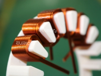Axial flux motor enamelled flat copper winding coil