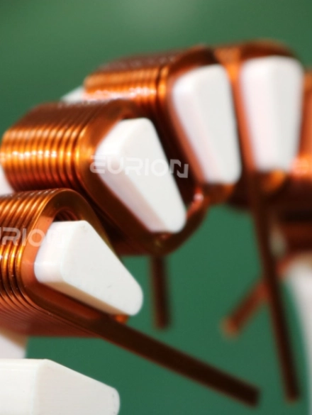 Axial flux motor enamelled flat copper winding coil