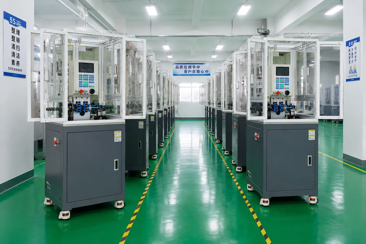 Automatic axial flux motor flat copper wire coil winding machine
