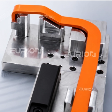 Complex EV busbar connector forming solution for one-piece copper busbars used in EV battery packs, BMS and PDU applications.