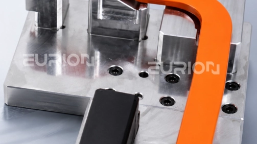 Complex EV busbar connector forming solution for one-piece copper busbars used in EV battery packs, BMS and PDU applications.